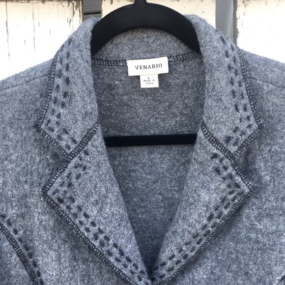 Venario Boiled wool blazer Gray - Picture 2 of 11